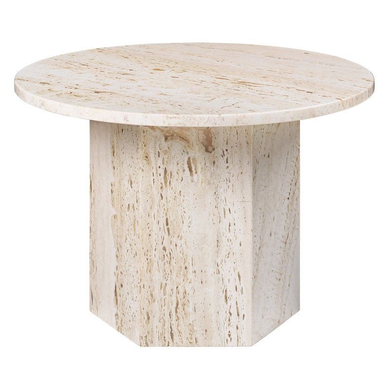 Super White travertine table