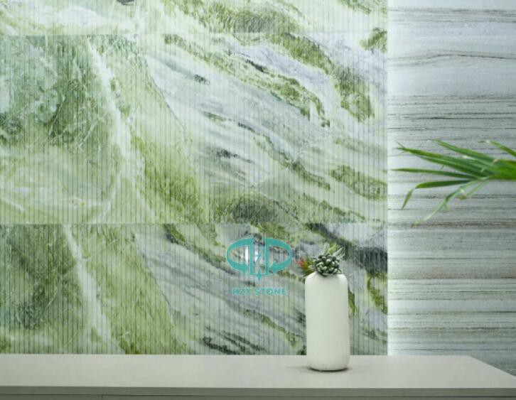 green marble wall tiles