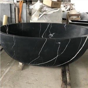 อ่างอาบน้ำหินอ่อน Black Marquina