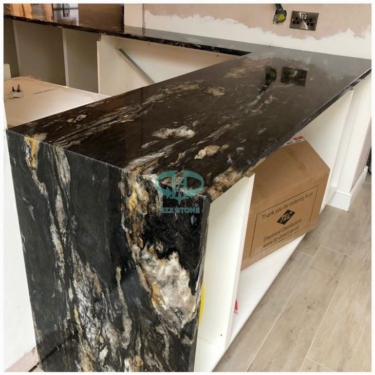 Titanium Black Granite Kitchen Countertops