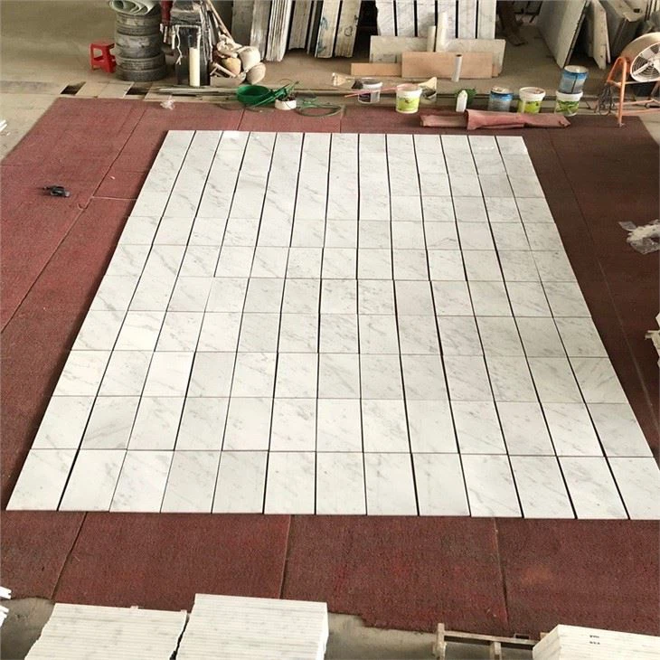 carrara white marble floor