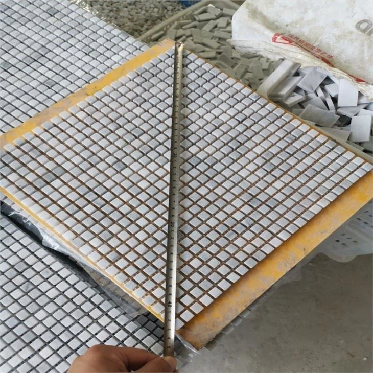 Marmara Zebra White Marble Mosaic