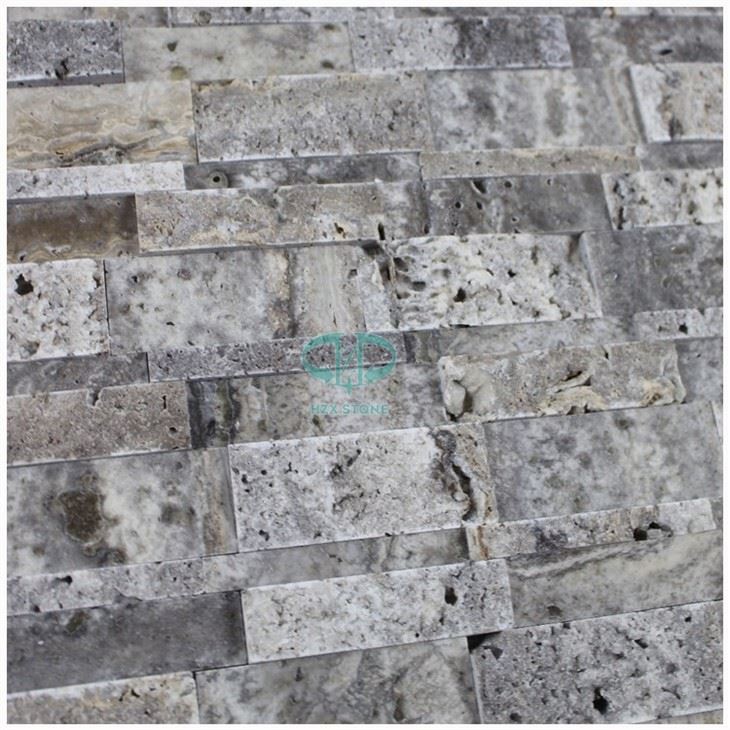 Silver Travertine Stacked Stone