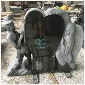 ศิลาฤกษ์หินแกรนิตขัดสีดำ