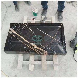 อ่างล้างหน้าหินอ่อน Noir Laurent