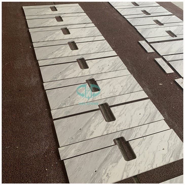 Volakas White Marble Stair Tread