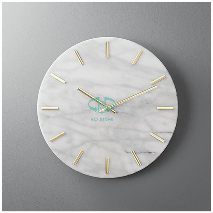 White Marble Wall Clock