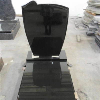 หลุมศพหินแกรนิตสีดำหลุมศพ